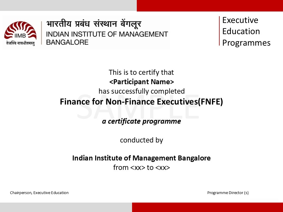 Sample FNFE Certificate