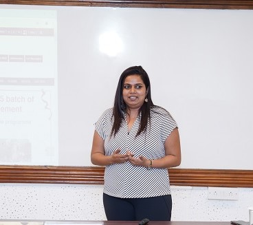 Ms. Nandhini Pai, the Deputy General Manager of Tata Motors presided over the valedictory event