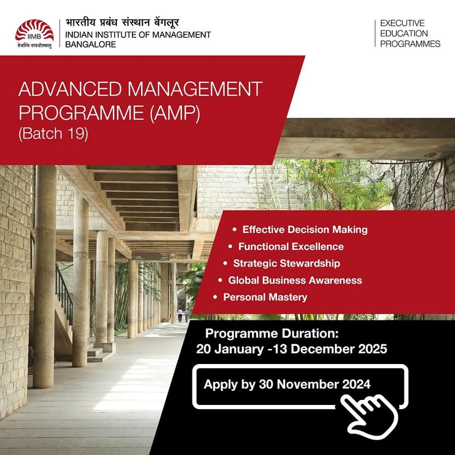 Advanced Management Programme social media flyer