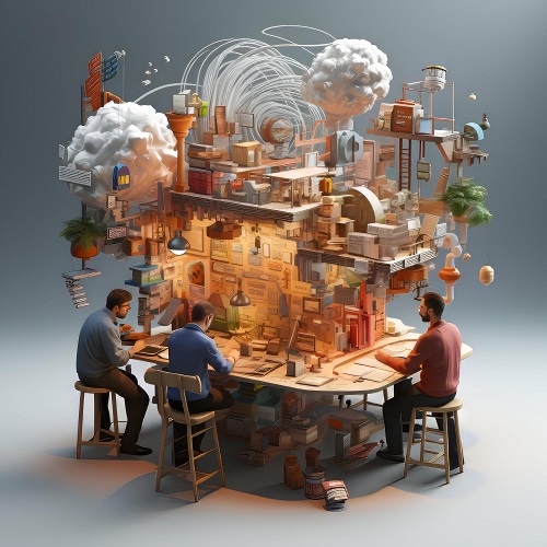 Infographic of executives working on New Product Development