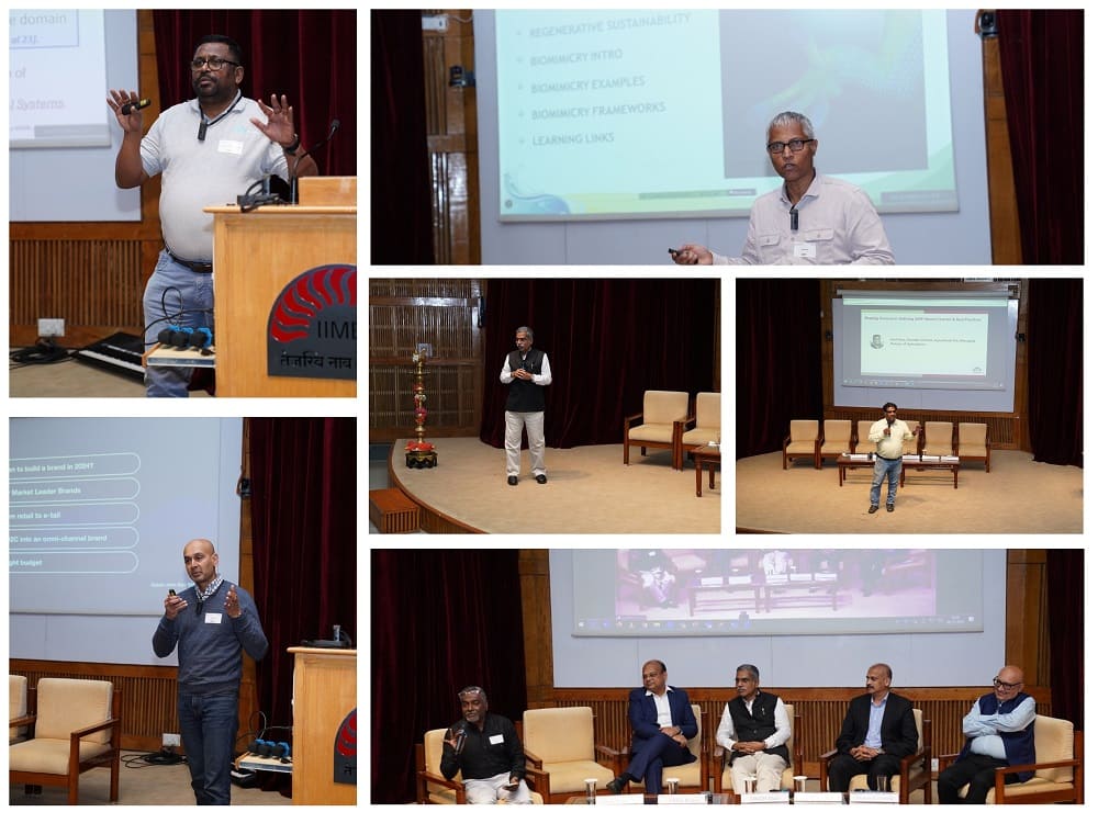 A collage of guest speakers and panelists talking on the industry trends