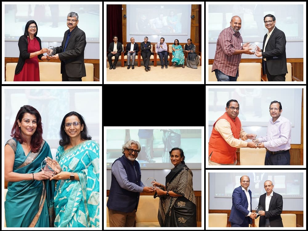A collage of photos of AMP alumni honouring the programme directors of AMP