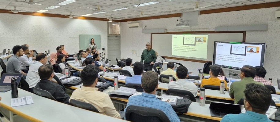 A photo of DSAI inaugural and introductory session in progress at an IIMB classroom
