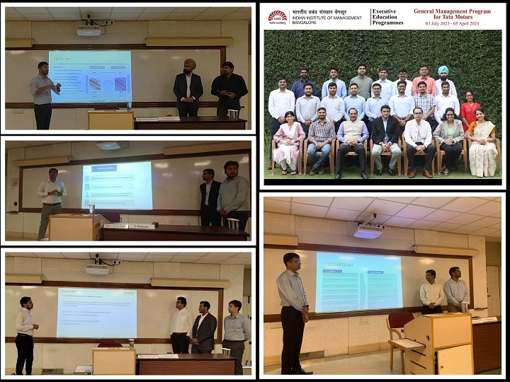 Participants of Tata Motors customized general management programme gave learning review presentations before the valedictory event